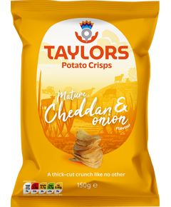 Taylors Чіпси картопляні Сир Чеддер-Цибуля 150 г