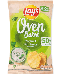 Lay's Oven Baked Чіпси картопляні запечені Йогурт з Травами 125 г