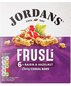 Jordans Набір батончиків злакових Фруслі Родзинки-Фундук упаковка 6шт*30 г