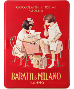 Baratti & Milano Цукерки шоколадні праліне Асорті в металевій скриньці 300 г