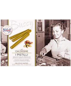 Вафельні трубочки з фісташковим кремом Bussy 120 г