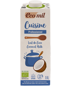 Ecomil Вершки рослинні Кокосові для приготування органічні 1 л