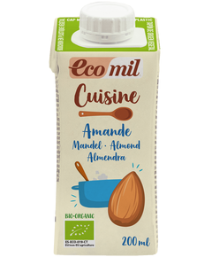 Ecomil Вершки рослинні Мигдалеві для приготування органічні 200 мл