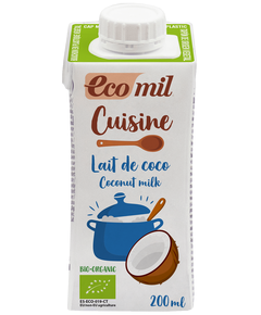 Ecomil Вершки рослинні Кокосові для приготування органічні 200 мл