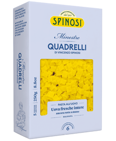 Spinosi Паста з додаванням цільних яєць Квадреллі 250 г