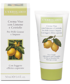 L'Erbolario Крем для обличчя денний для проблемної шкіри Лимон-Огірок з ефектом крем-пудри 50 мл