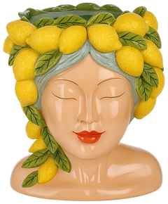 Декоративна ваза-кашпо Дівчина в Лимонах 30,2 см