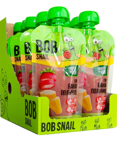 Bob Snail Смузі Банан-Полуниця упаковка 10шт*120 г