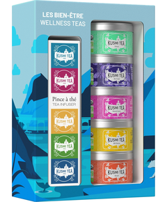 Kusmi Tea Чайний набір Велнес 5 Мініатюр 98 г + Ситечко для чаю