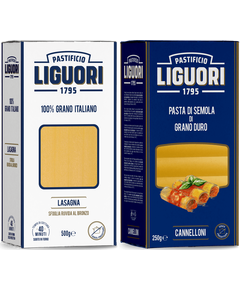 Набір пасти для запікання Pastificio Liguori Лазанья та Каннеллоні 500+250 г