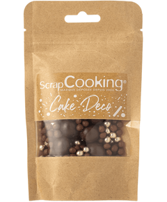 ScrapCooking Посипка кондитерська Шоколадні перлини з золотими перлинами 50 г