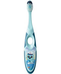 Jordan Зубна щітка для дітей 3-5 років з ковпачком для подорожей Step2 1 шт., Основний колір: Зелений