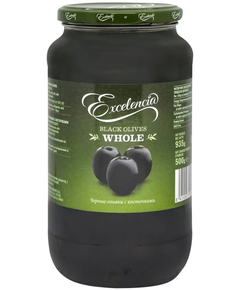 Excelencia Оливки чорні з кісточкою 950 мл