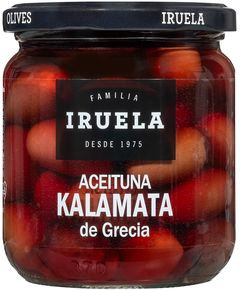 Iruela Оливки чорні Каламата з кісточкою 370 мл