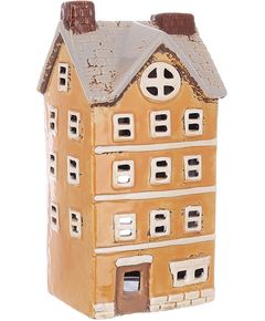 Свічник керамічний Будиночок Кремовий 22 см