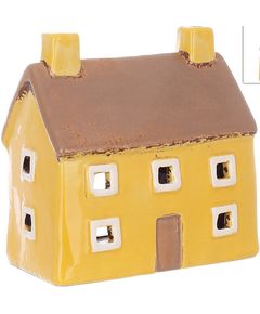 Свічник керамічний Будиночок Жовтий 11,5 см