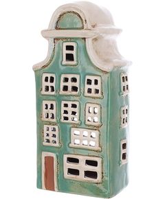 Свічник керамічний Будиночок Зелений 24 см