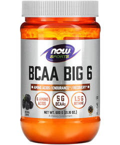 Now Foods Sports BCAA Big 6 Натуральний Виноград 600 г