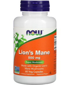 Now Foods Їжовик Гребінчастий 500 мг 60 веганських капсул