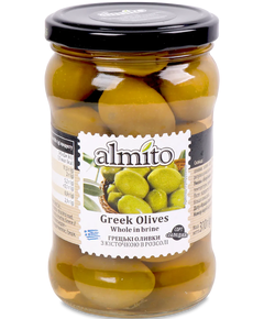 Оливки зелені з кісточкою грецькі Almito 320 мл