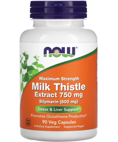 Now Foods Екстракт Розторопші 750 мг Максимальної Сили Дії 90 веганських капсул