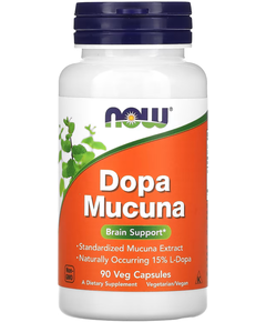 Now Foods Dopa Mucuna Підтримка роботи мозку 90 веганських капсул