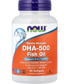 Now Foods DHA-500 ДГК-500 Подвійної Сили 500 мг 90 м'яких капсул
