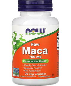 Now Foods Мака Необроблена 750 мг 90 веганських капсул