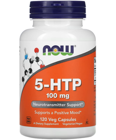 Now Foods 5-гідрокситриптофан 5-HTP 100 мг 120 веганських капсул