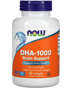 Now Foods DHA-1000 ДГК-1000 Підтримка роботи мозку 90 м'яких капсул