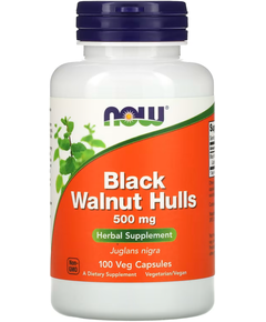 Now Foods Шкарлупа Чорного Горіха 500 мг 100 рослинних капсул