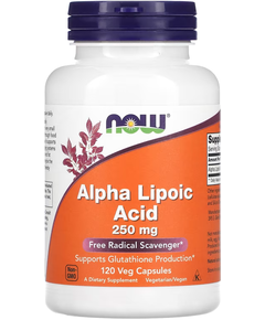 Now Foods Альфа-Ліпоєва Кислота 250 мг 120 веганських капсул