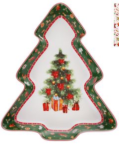 Блюдо порцелянове новорічне Ялинка Зелена 30,5 см