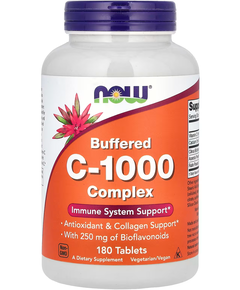 Now Foods C-1000 Комплекс буферизованого вітаміну С 180 веганських таблеток