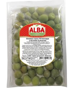 Alba Оливки зелені Ночералла з кісточкою 400 г