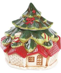 Банка для зберігання новорічна Ялинковий Будиночок Ретро 2,8 л