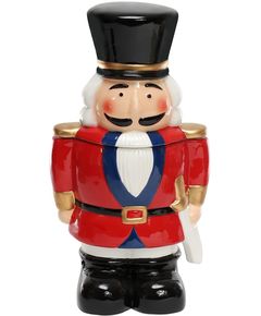 Банка для зберігання новорічна Лускунчик Червоний 1,5 л