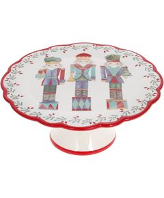 Підставка для торта та десертів новорічна Лускунчик 21,6 см