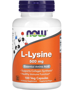 Now Foods L-Лізин 500 мг 100 веганських капсул