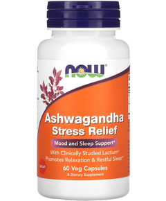 Now Foods Ашваганда Засіб для зняття стресу 60 вегетаріанських капсул