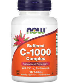 Now Foods C-1000 Комплекс буферизованого вітаміну С 90 веганських таблеток