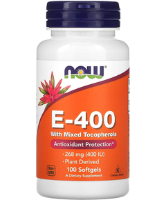 Now Foods Вітамін E-400 зі змішаними токоферолами 268 мг 400МО 100 м'яких капсул