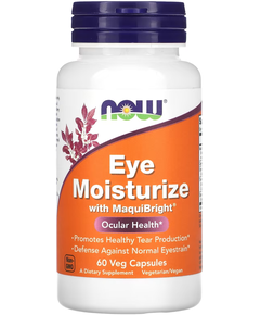 Now Foods Зволожувальний засіб для шкіри навколо очей із добавкою MaquiBright 60 веганських капсул