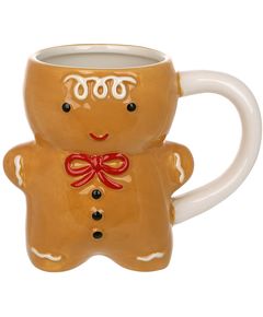 Чашка новорічна керамічна Пряниковий Чоловічок 330 мл