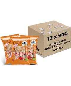 John Altman Чипси з солодкої картоплі Паприка органічні упаковка 12шт*90 г