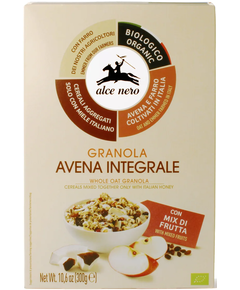 Alce Nero Гранола вівсяна цільнозернова Фруктовий Мікс органічна 300 г