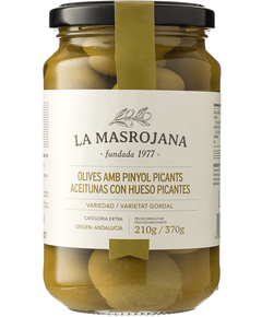 La Masrojana Оливки зелені Гордаль Гострі з кісточкою 370 г