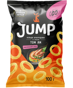 Jump Снеки кукурудзяні Кільця зі смаком Том Ям 100 г
