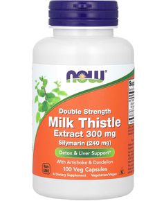 Now Foods Силімарин Екстракт Розторопші 300 мг Подвійної Сили 100 веганських капсул