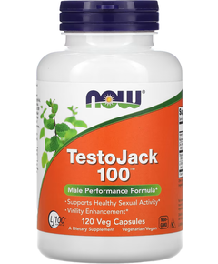 Now Foods TestoJack 100 Добавка для підтримки чоловічого здоров’я 120 веганських капсул